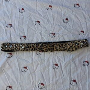 Bedazzled Cheetah/Leopard Print Belt